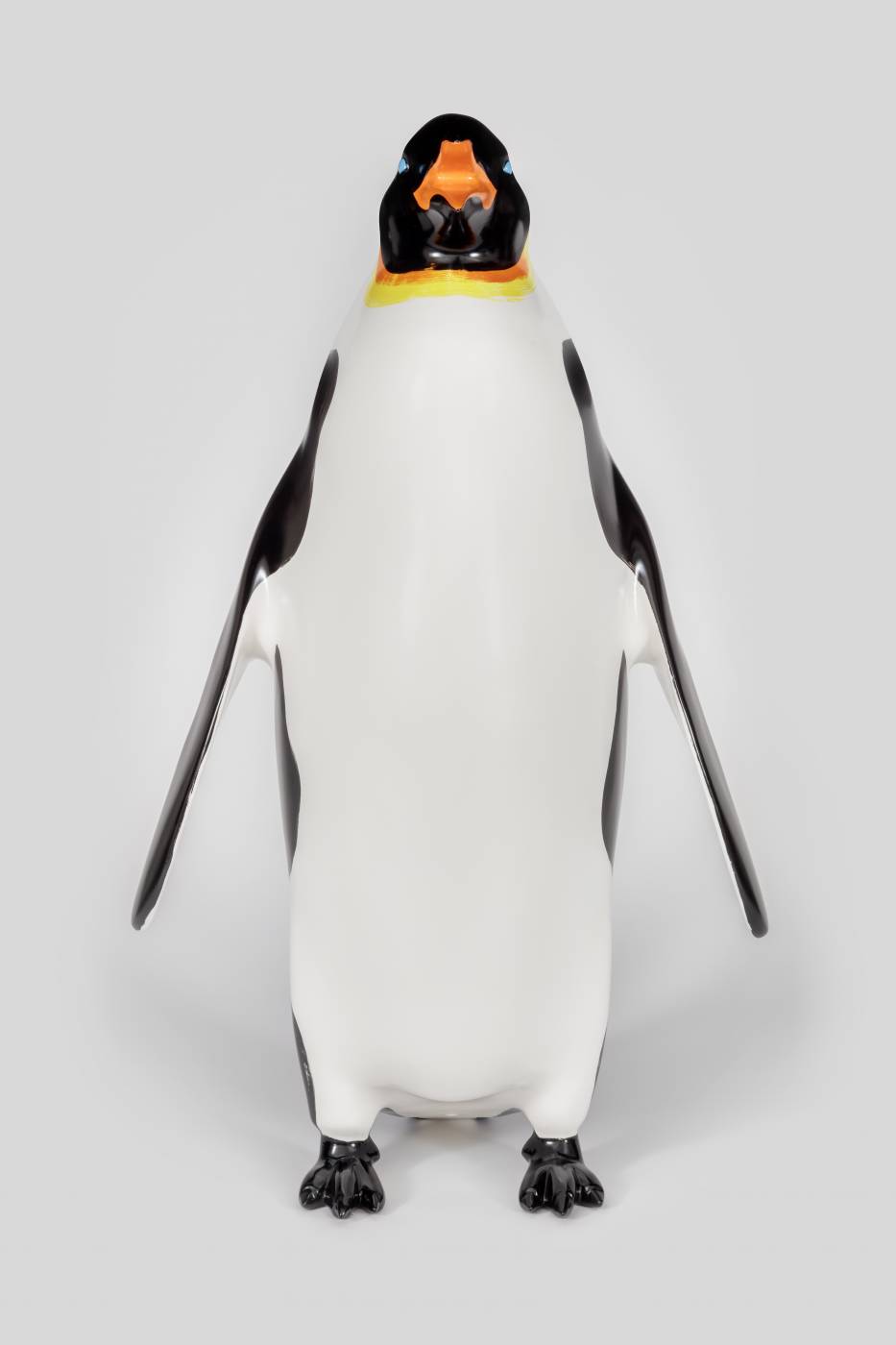 Penguin sculptures, frontal view