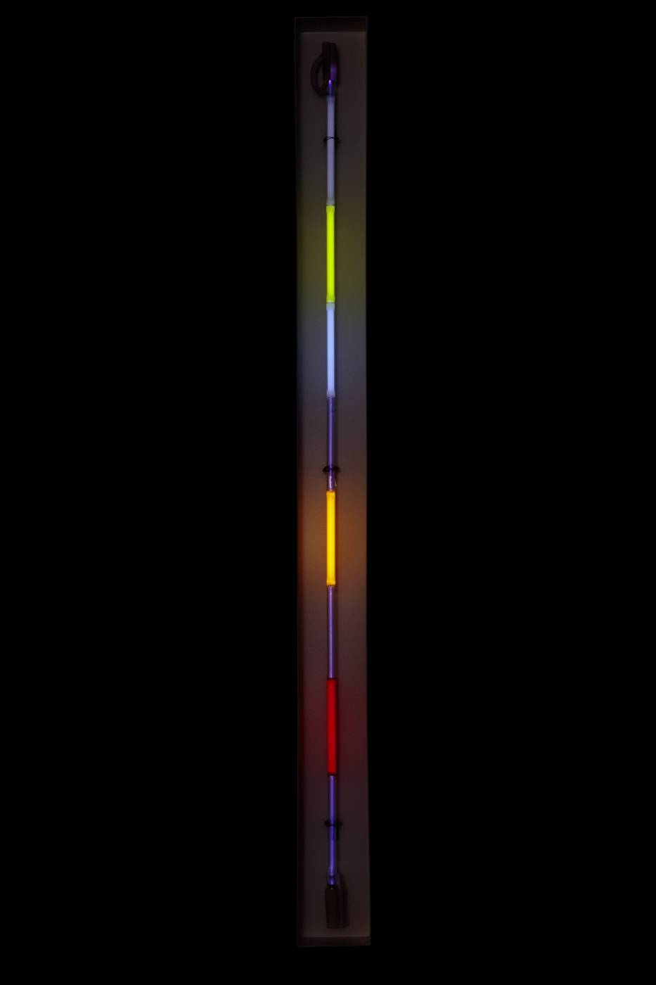 Light fixture with colorful gradient