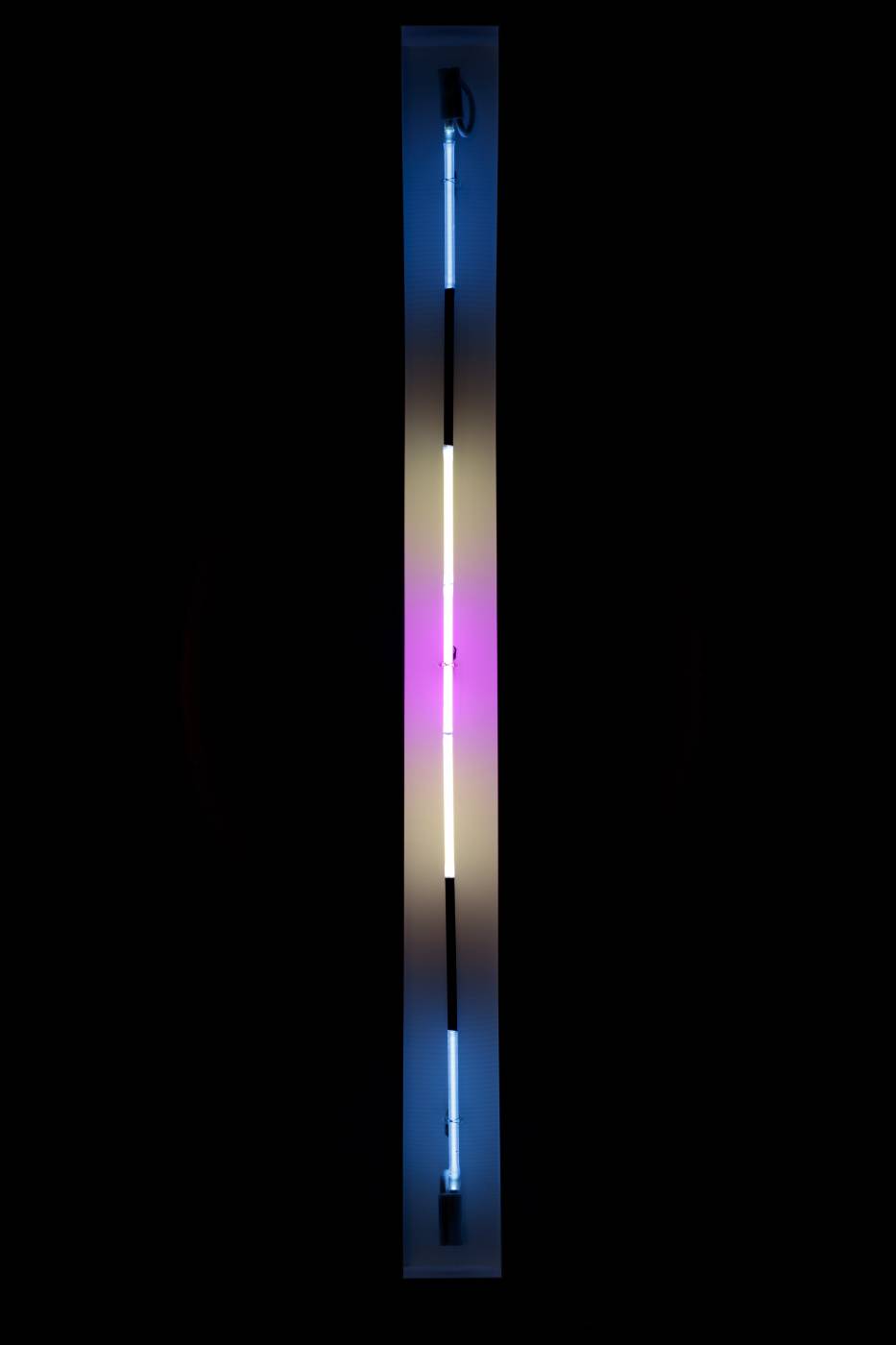 Light fixture with colorful gradient