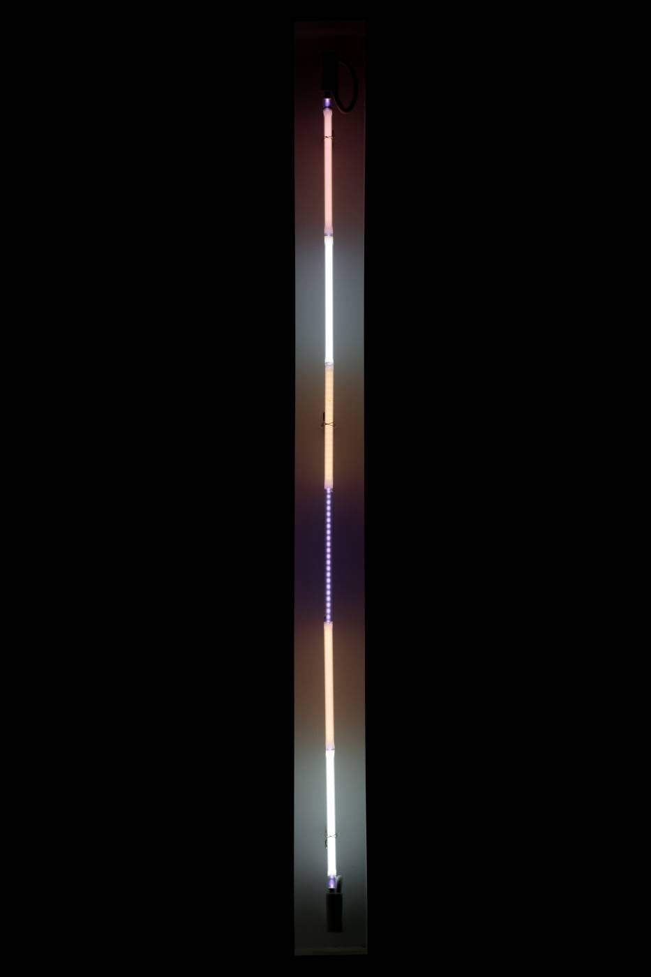 Light fixture with colorful gradient